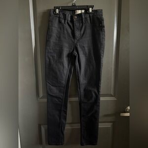Free People Black Wash Stretch Denim Skinny Jeans